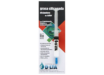Grasa Siliconada Delta Gs En Jeringa 10cc Blanca 0.41w/M.K