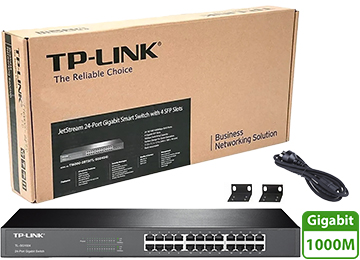 Switch De Red 24 Puertos Tp-Link Tl-Sg1024 10/100/1000m Rackeable Gigabit