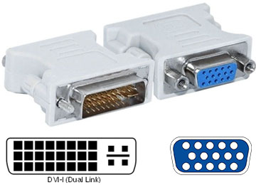 Adaptador Dvi-i M A Vga H - Analogico - No Funciona En Mothers Y Placas Video Ultima Generacion