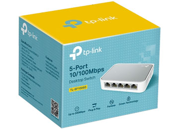 Switch De Red 5 Puertos Tp-Link Tl-Sf1005d 10/100 200mbps
