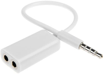 Adaptador Divisor Plug 3.5 A 2 Jack 3.5 Stereo Con Cable - Conecta 2 Auriculares