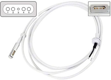 Cable Cargador Notebook Apple Magnetic 5 Pin 1.8m L Shape Magsafe 1 Alternativo