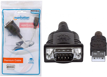 Cable Usb A Serie Db9 M Manhattan Chipset Pl2303ra 45cm Ideal Para Fiscales