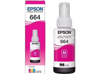 Tinta Epson T664320 664 70ml Magenta L110 L120 L200 L210 L220 L300 L310 L350 L355 L365 L375 L380 L395 L396 L455 L475 L495 L555 L565 L575 L606 L655 L656 L1300 L1455 Original