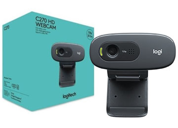 Webcam Logitech C270 720p Hd Con Microfono Incorporado Cable 1.5mts Negra