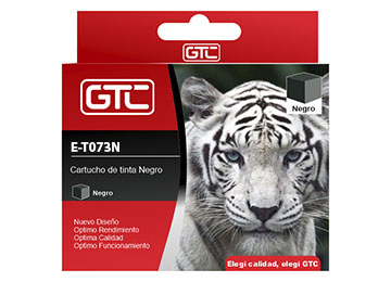 Cartucho Gtc P/ Epson T0731 Negro 13ml Epson Stylus Cx3900 T21 Tx100 Tx110 Epson Stylus Tx111 Tx113 Tx200 Tx209 Tx210 Tx220 Tx216 Tx300f Tx400 Tx409 Tx410 Cx7300 Cart T73 73