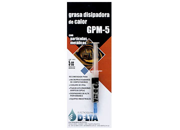 Grasa Siliconada Delta Gmetal Gpm-5 En Jeringa 5cc Metal 1.8w/M.K