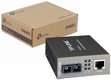 Media Converter Tp-Link Mc100cm 10/100mbps Multimodo Convertidor De Fibra Optica
