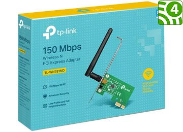 Placa De Red Wifi Pci-E Tp-Link Tl-Wn781nd 150mbps Antena Desmontable Incluye Chapa Bajo Perfil - No Funciona En Xp