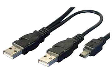 Cable Mini Usb 5 Pines A 2 Usb M