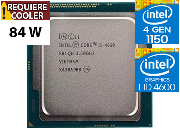 Procesador Intel Haswell I5-4690 4 Nucleos 4 Hilos 3.5ghz A 3.90ghz Hd4600 84w 1150 - Outlet - Usado - Oem - Sin Caja Ni Cooler Ventilador