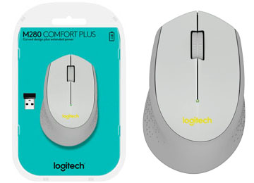 Mouse Logitech M280 Comfort Plus Inalambrico Incluye Pila Aa Gris