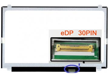Pantalla 15.6 Led Slim 30 Pines Edp 1 Canal 1366x768 Display Agarre Arriba Y Abajo Conector A La Derecha 36x21.5cm