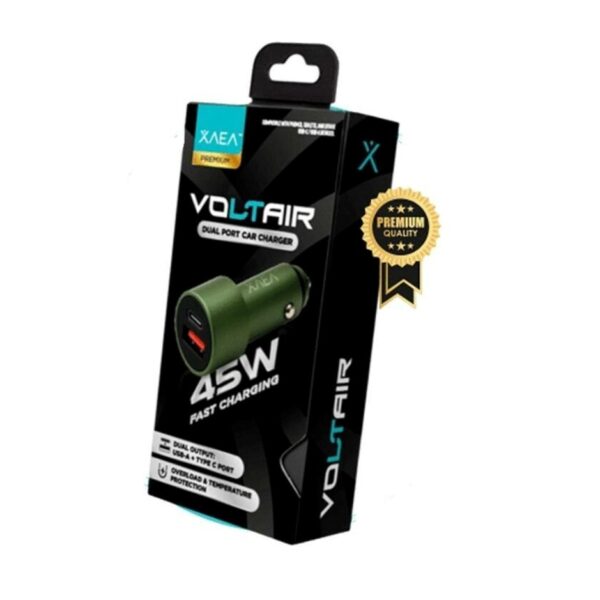 Cargador Auto Xaea Voltair 12V 45W Carga Rapida Usb Tipo C Sin Cable