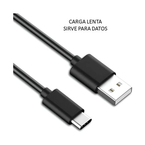 Cable Cargador y Datos Usb a Tipo C Negro No es carga Rapida
