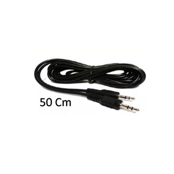 Cable De Audio Plug Macho a  Plug Macho 3.5 Mm Stereo 50 Cm Cable Auxiliar