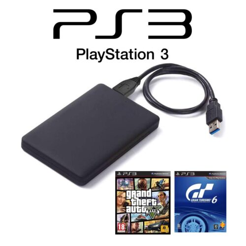 Disco Externo USB 3.0 1 Tera 63 Juegos Varios Consola Sony PlayStation PS3