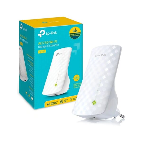 Repetidor Extensor Amplificador AP de rango Wi-Fi 5 Doble Banda TP-Link RE200 AC750