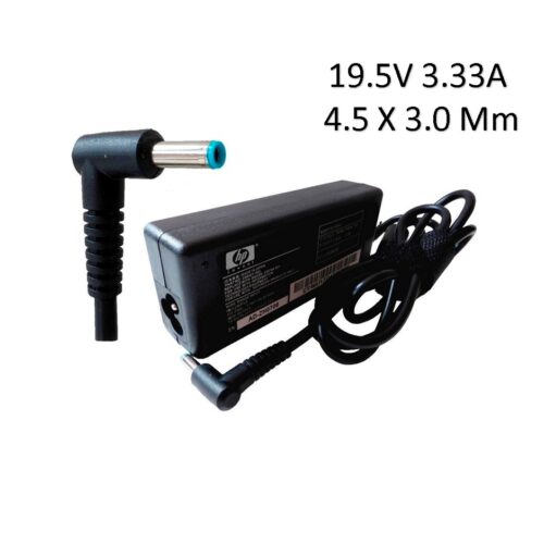 Cargador Notebook Hp Original 19.5V 3.33A 4.5 X 3.0 Mm 65W Punta Azul