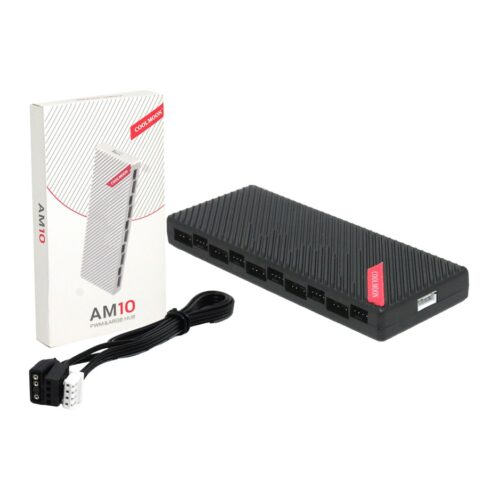 Hub Splitter ARGB + PWM Coolmoon AM10 10 Puertos Magnético Control Remoto