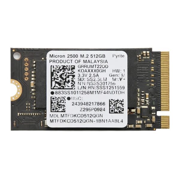 Disco Sólido Oem Ssd Micron 512gb M.2 2242 Pcie Nvme Negro M2