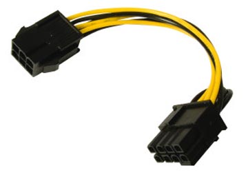 Cable De Fuente Adaptador 6 Pines A 8 Pines - Pci-e Placas De Video (si No Tiene La Fuente Adecuada No Se Recomienda)
