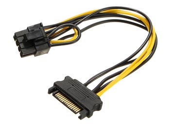 Cable De Fuente Adaptador Sata A 8 Pines Pci-e Placas De Video (si No Tiene La Fuente Adecuada No Se Recomienda)