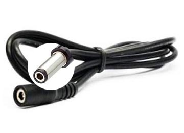 Cable Alargue Cargador Plug 5.5x2.1mm H A Jack 5.5x2.1mm M 1.5 Metros Plug Interior Metal Round Redondo