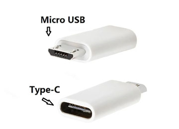 Adaptador Micro Usb M A Usb Tipo C H Solo Carga Y Datos En 2.0 Varios Colores