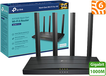 Router Wifi Tp-link Archer Ax12 Ax1500 Wifi 6 Dual Band 4 Antenas 1 Wan Y 3 Lan Gigabit Dual Ssid 5ghz 1201mbps 2.4ghz 300mbps 12v 1a