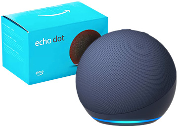 Parlante Amazon Echo Dot 5 Asistente Virtual Maneja Spotify Netflix Youtube Y Mas Azul Oscuro - Incluye Cargador 12v 1.2a 4.0x1.7mm