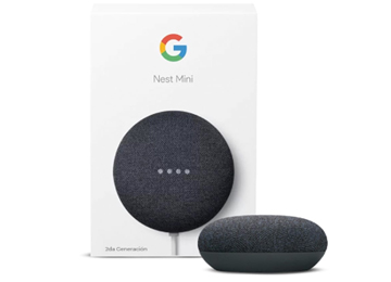 Parlante Google Nest Mini Asistente Virtual Maneja Spotify Youtube Y Mas Charcoal Gris Incluye Transformador 14v 1.1a 3.5x1.35mm