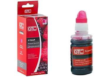 Tinta Epson Gtc 100ml Magenta T664 P/ L100 L101 L110 L111 L200 L201 L210 L211 L303 L301 L555 L551 L550 L358 L355 L353 L351 L301 L300 L303 L350