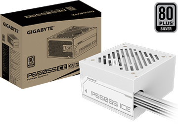 Fuente Gigabyte 650w Gp-p650ss 80 Plus Silver +12v 54.1a 1x24pines 2x8pines(4+4) 2x8pinespcie(6+2) 5xsata 3xmolex Blanca