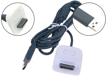 Cable Cargador Joystick Xbox 360 A Usb 1m - Solo Carga