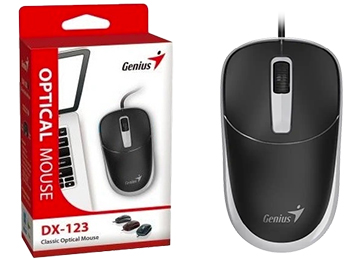 Mouse Genius Dx-123 Usb Cable 1.5mts 1200dpi Negro Con Gris