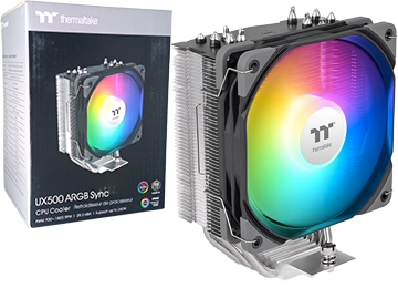 ddr-tp-20628 Cooler Thermaltake Ux500 Argb 120mm Pwm 700 A 1800rpm Conector 4 Pines Tdp Max 260w Compatilibidad Intel 1851 1700 1200 1155 1151 1150 Amd Am5 Am4 Am3+ Am3 Am2+ Fm2+ Dimensiones 125x92x158mm Negro