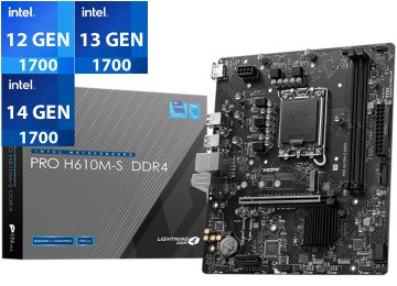 Mother Msi H610m S Ddr4 1xhdmi 2xddr4 4xusb2.0 2xusb3.2 1xpciex16 1xpciex1 2xsata Rj45 1xm2 1700 Compatible Generacion 12 13 14 Actualizado