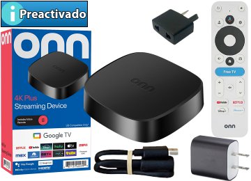 ddr-tp-21284 Reproductor Onn 4k Plus Cortex A55 2gb 16gb 4k Wifi 6 Dual Band Google Tv Incluye Trafo No Incluye 2 Pilas Aaa - Preactivado - Sin Bloqueo De Regiones - Outlet - Minimos Detalles Esteticos