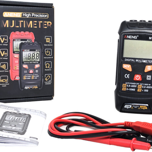 Tester Digital Aneng M113 1999 Counts Autorango Incluye Cables Tester AC/DC Buzzer Retention Data Resistencia Usa 2XAAA No Incluidas