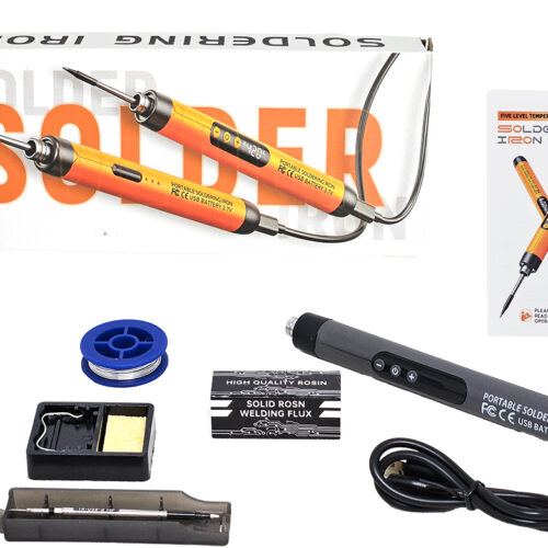 Soldador Digital 260 A 420 Grados Tipo Lapiz 1000MAH Incluye Incluye 1 Punta Reemplazable Flux Estano Soporte Con Esponja Vegetal Cable Tipo C Para Cargar En Caja Plastica