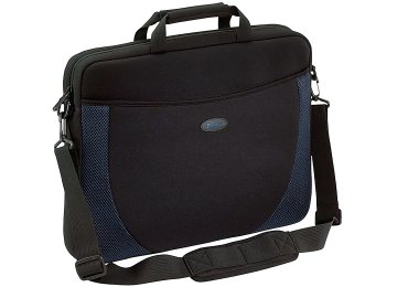 Maletin 17 Targus 3 Compartimientos Con Cierre Manija Y Correa 44cm Dimenciones 44.5x6.4x34.9cm Hasta 17.3 Pulgadas Negro Con Azul Oscuro