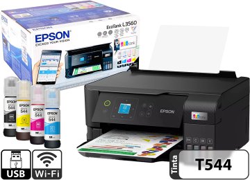 Impresora Epson L3560 Multifuncion Wifi Pantalla 1.44 Pulgadas Sistema Continuo Incluye Cable De Tension Alimentacion Y Tinta 544