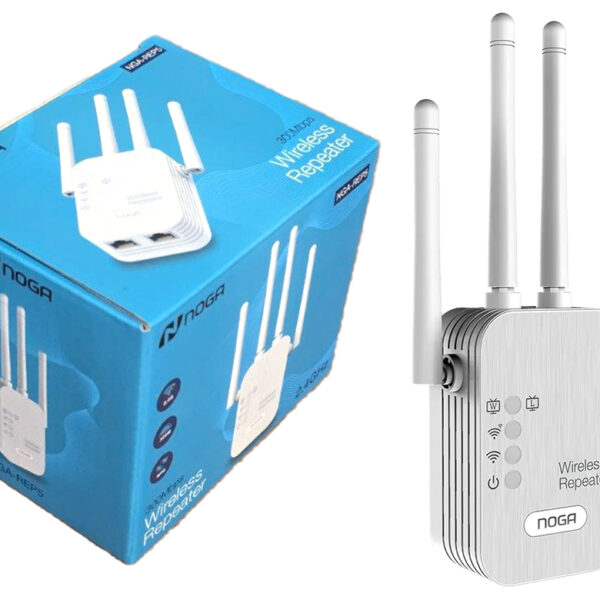 Repetidor Amplificador Noganet Nga-rep5 2.4ghz 300ghz 2rjx45 10/100 4 Antenas 3dbi Modo Access Point Repetidor Incluye Cable De Red 0.5cm