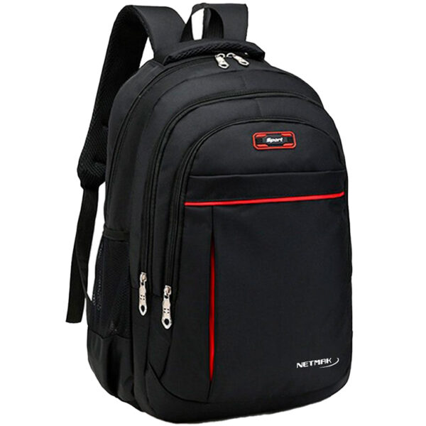 ddr-tp-21651 Mochila Netmak Nm-mch16 Notebook 15.6 3 Compartimientos Con Cierre 25l Dimensiones 47x32x14cm Negra Con Rojo
