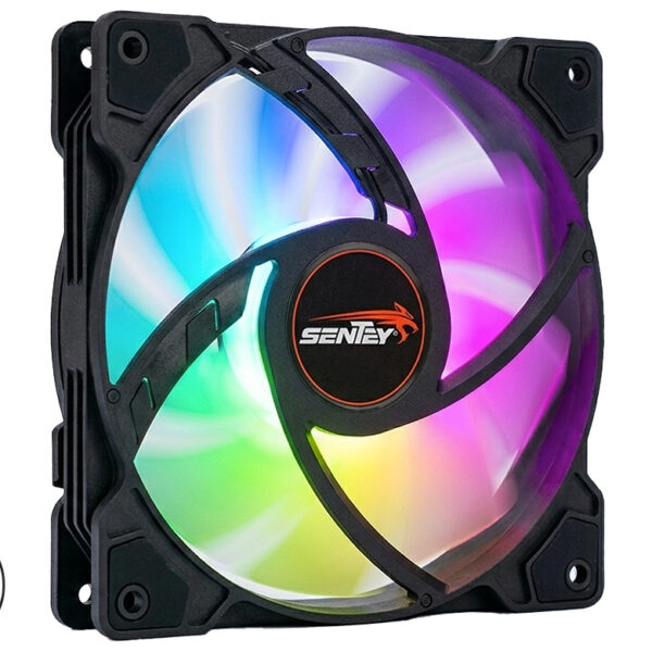 Cooler Turbina 120x120mm Sentey Gs-fan Rgb Fijo 600-1200rpm Conector Molex Incluye Tornillos