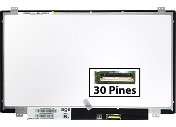 Pantalla 14 Led Slim 30 Pines Edp 1 Canal 1366x768 Display Agarre Arriba Y Abajo Conector A La Derecha