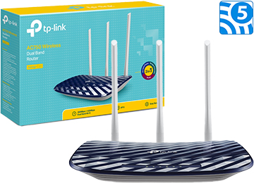 Router Wifi Tp-link Archer C20 Ac750 Dual Band 2.4ghz 300mbps + 5ghz 433mbps Funcion Repetidor Punto De Accesso 3 En 1