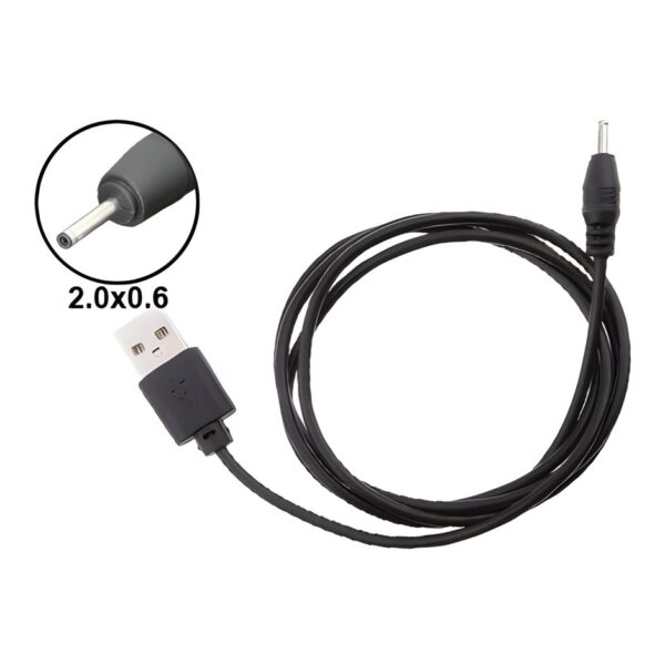 Cable Cargador USB A a Plug 2.0 x 0.6mm Nokia Fino Parlante Portátil