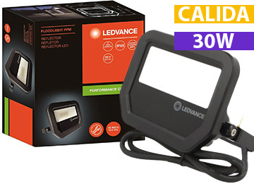 ddr-tp-12735 Reflector Led Osram Ledvance Floodlight Negro 30w 830 Luz Calida Equivalencia 250w 220v 2550 Lumens